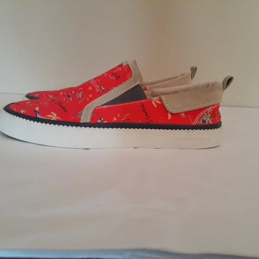 Scotch & Soda Hawaiian Print Slip-on Shoes